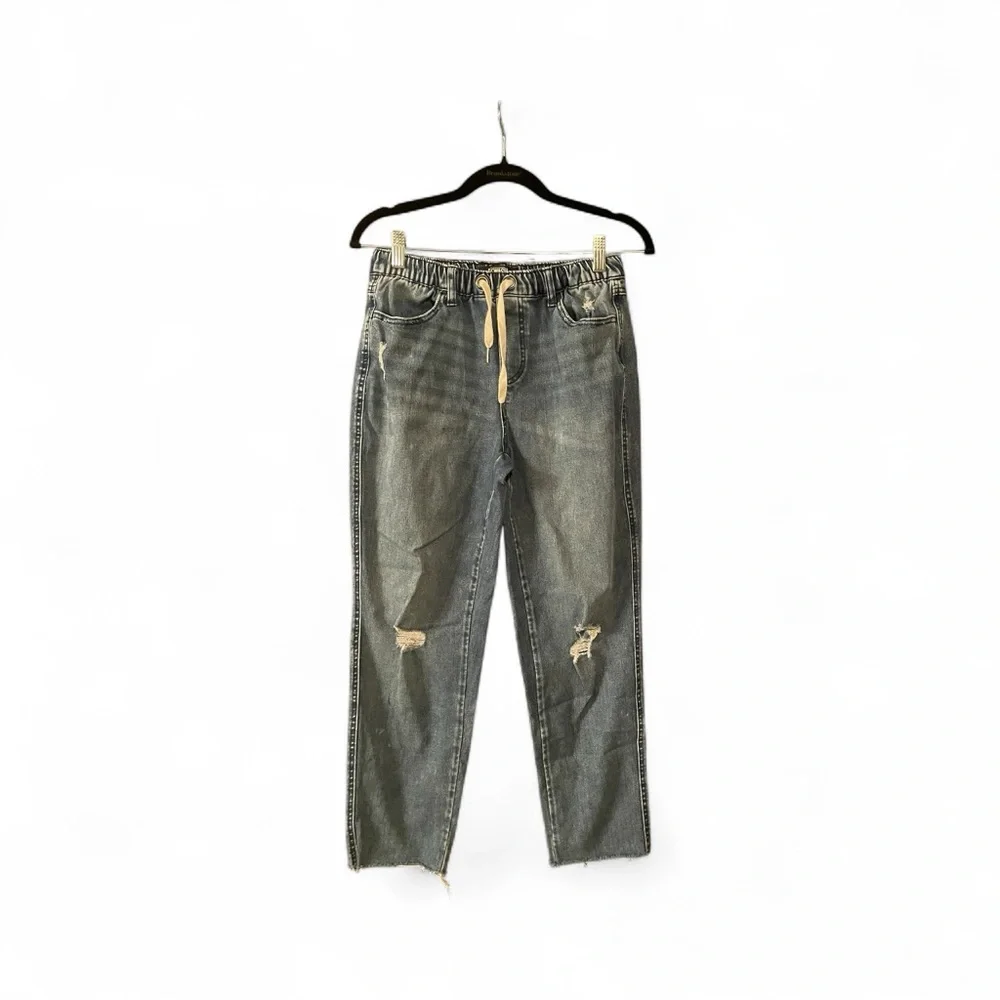 SOLD Rewash Blue Distressed Boyfriend Jeans - Picture 2 of 4